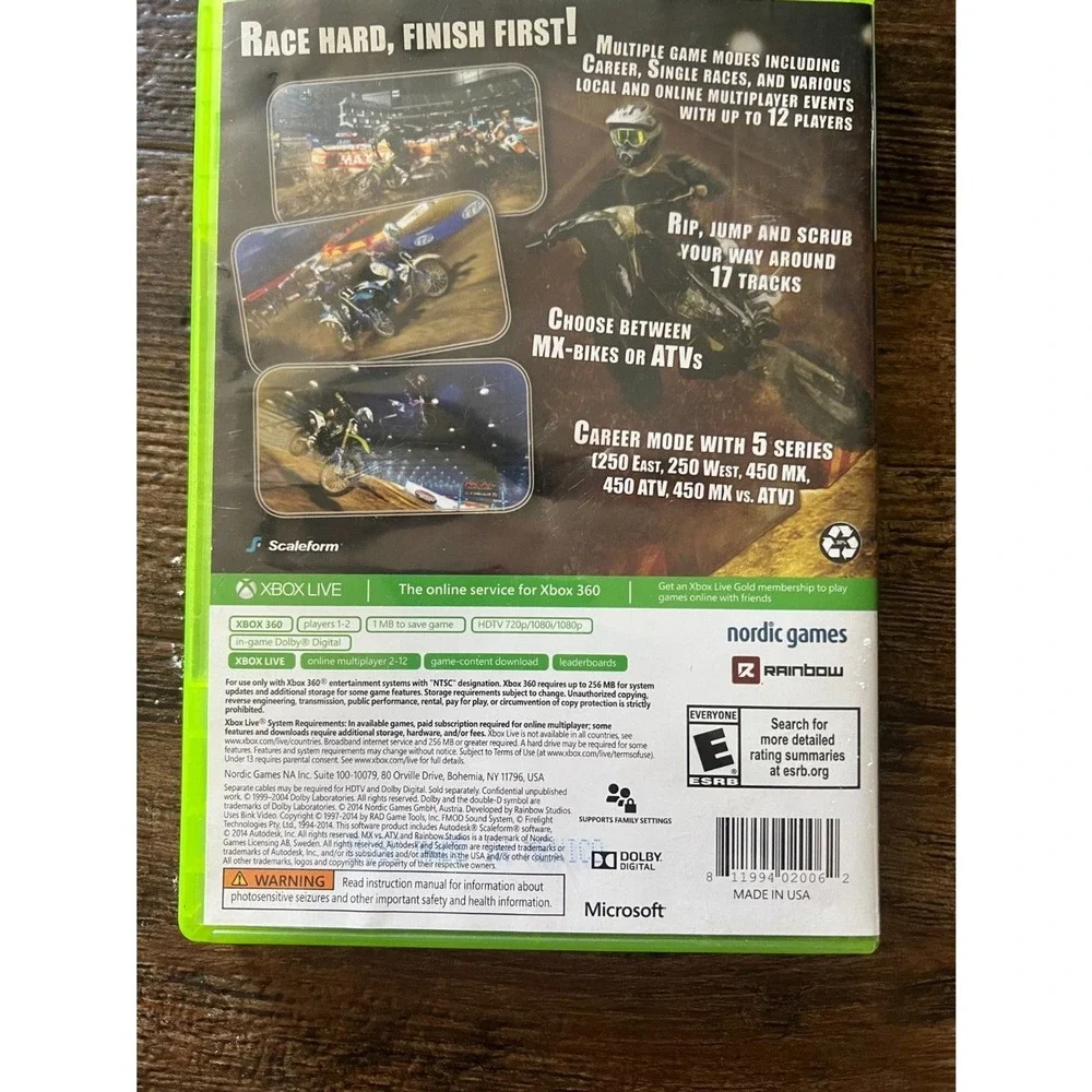 MX vs ATV Supercross‎ (Microsoft XBOX 360)